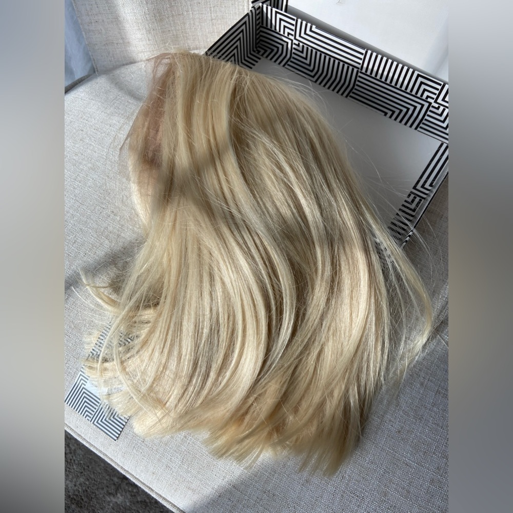 NIB, Blonde Wig, lace front, mono, synthetic 14”